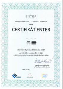 Certifikát Enter