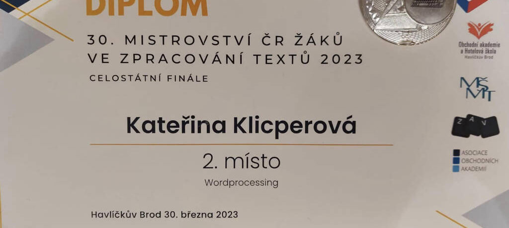 Mistrovství ČR v grafických předmětech 2023 Havlíčkův Brod