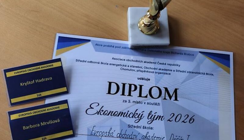 Ekonomický tým třetí místo